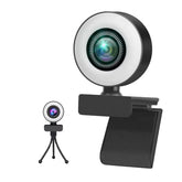 WEBDARAZ Webcam with Light Full HD 4K 1080P Web Camera Auto Focus Microphone Plug and Play USB Computer Web cam for PC Laptop Desktop, Mac Zoom Skype Teams
